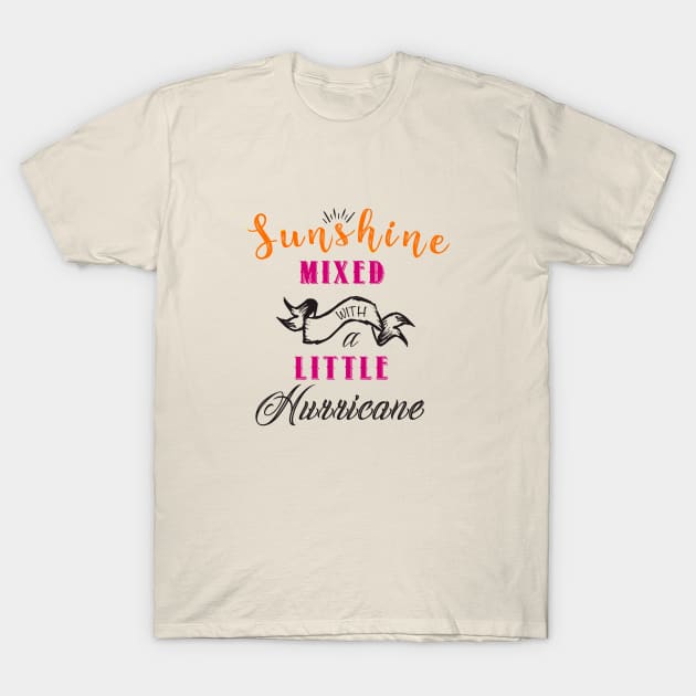 Sunshine Mixed with a Little Hurricane T-Shirt by Design A Studios